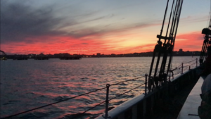 sunset over casco bay | Casco Bay private harbor cruise