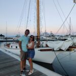 couple in front of the eleanor hawkes | date night in portland maine